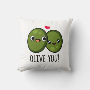 Olive You Funny Liebe Puff Kissen