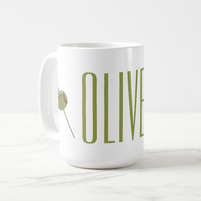 Olive You (I Love You) Kaffeetasse (Vorderseite Links)