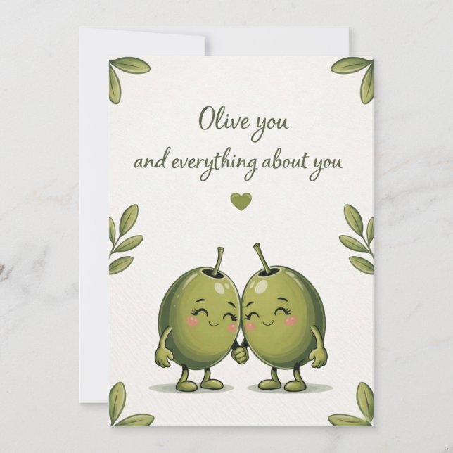 Olive You Karte (Vorderseite)
