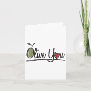 Olive You - Liebe Puff Karte