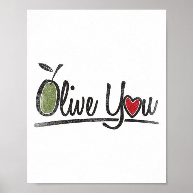 Olive You - Liebe Puff Poster (Vorne)