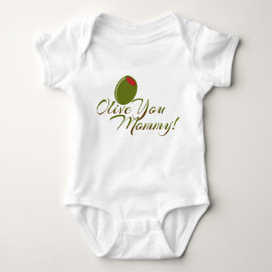 "Olive You Mommy" Niedlicher Baby-Bodysuit Baby Strampler