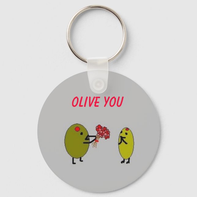 OLIVE YOU - Olive in Liebe - Schlüsselanhänger (Vorderseite)