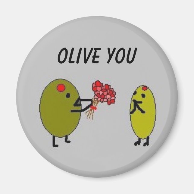 OLIVE YOU - Oliven in Liebe - Magnet (Vorne)