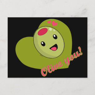 Olive you Postcard Postkarte