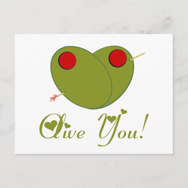 Olive You! Postkarte (Vorderseite)