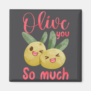Olive You So Viel Lustiger Lebensmittel-Wortspiel Magnet