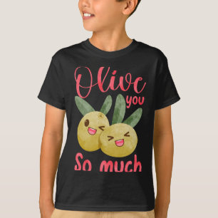 Olive You So Viel Lustiger Lebensmittel-Wortspiel T-Shirt