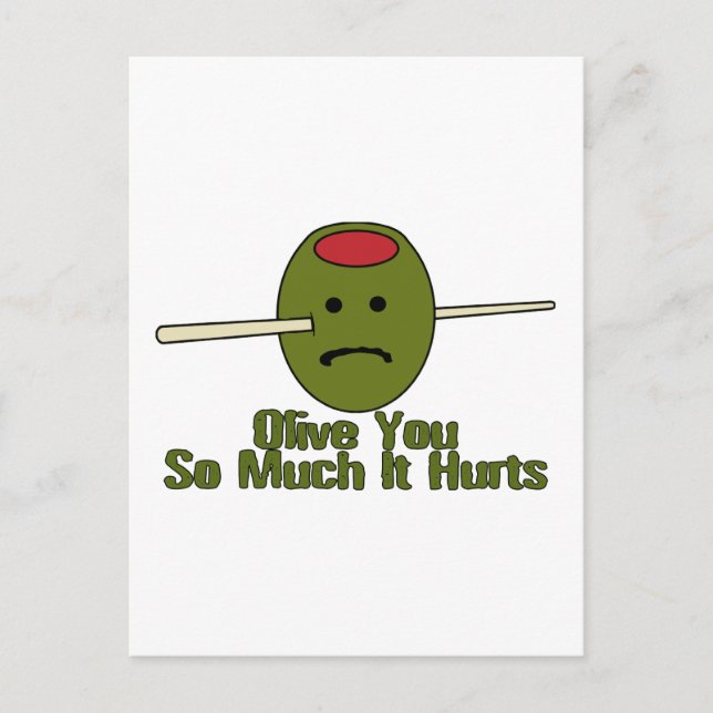 Olive you so viel postkarte (Vorderseite)