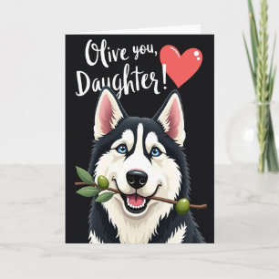 Olive You Tochter Karte mit Thema
