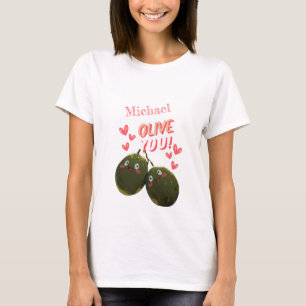 Olive You Two Olive Hearts T-Shirt