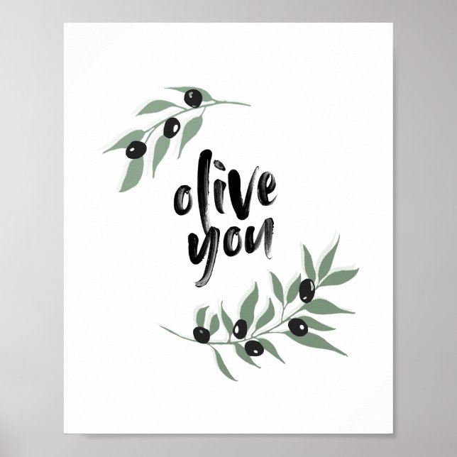 Olive You'live Branch Poster | 8x10 (Vorne)
