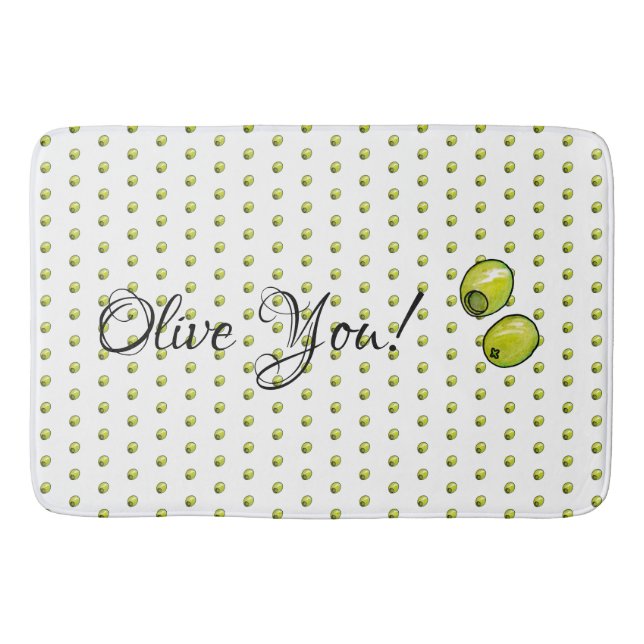 Olivegrün Badematte (Vorderseite)