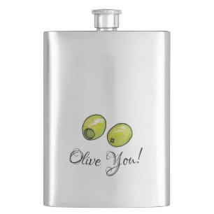 Olivegrün Flachmann