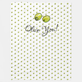 Olivegrün Fleecedecke