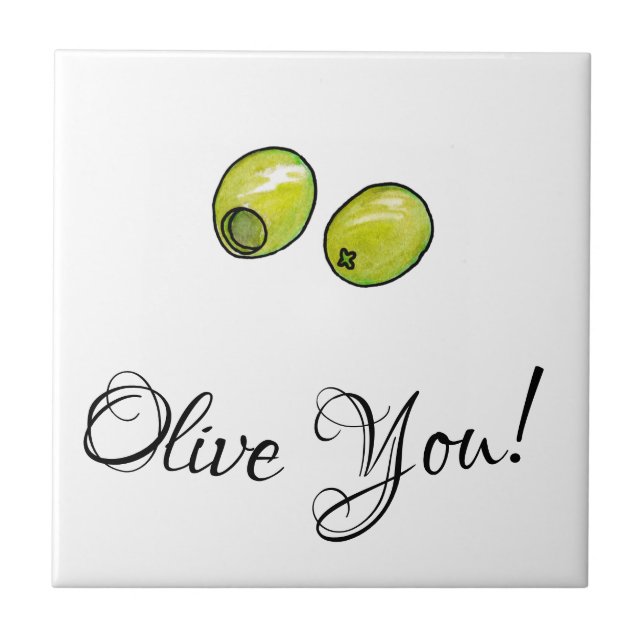 Olivegrün Fliese (Vorderseite)