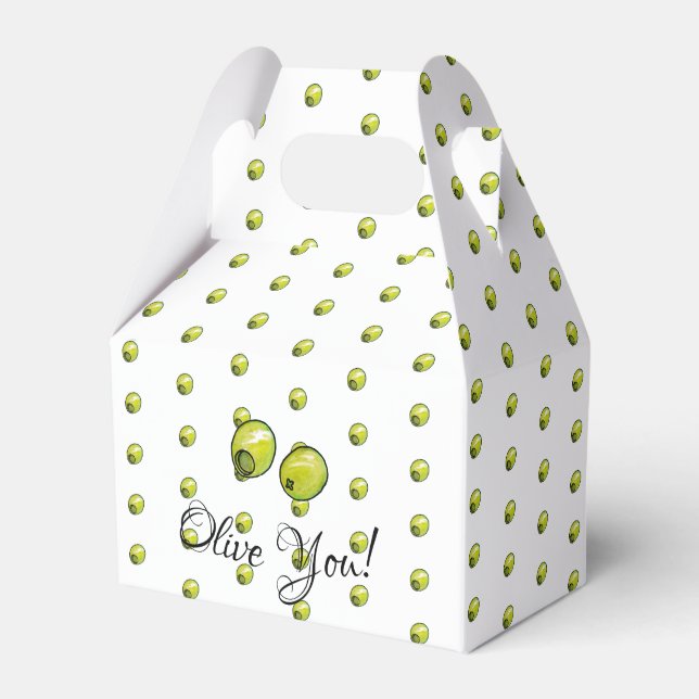 Olivegrün Geschenkschachtel (Vorderseite)