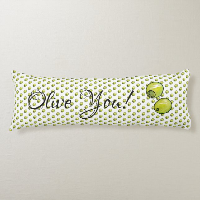 Olivegrün Seitenschläferkissen (Vorderseite)