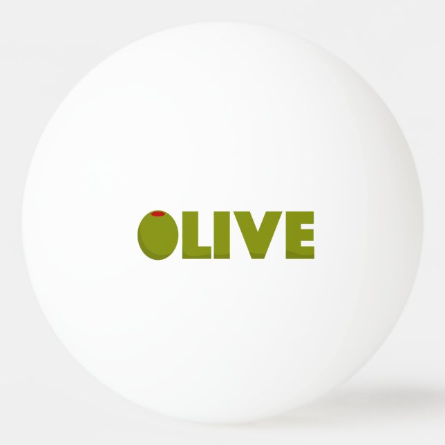 Olivegrün Tischtennisball (Vorderseite)
