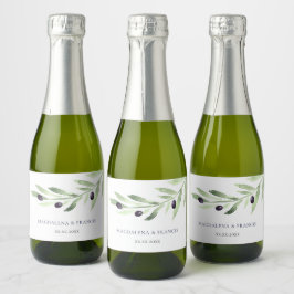 Oliven-Ast-Hochzeitswasserflasche
