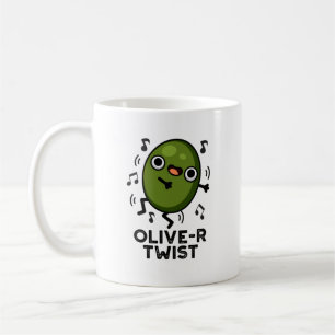Oliven-Drehung Funny Obstblütenpuin Kaffeetasse