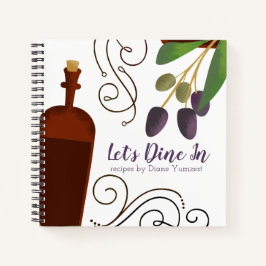 Oliven Essig personalisiertes Kochbuch Rezept Notizbuch