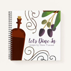 Oliven Essig personalisiertes Kochbuch Rezept Notizbuch
