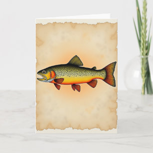 Oliven-Fisch-Vatertagskarte Karte