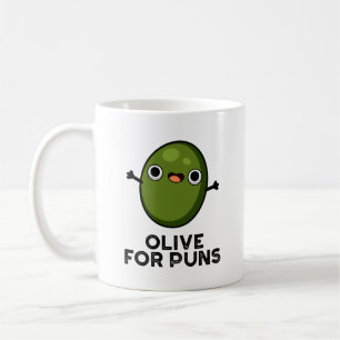 Oliven für Puns Funny Olive Obstpuppe Kaffeetasse
