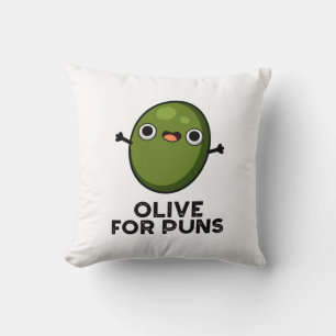 Oliven für Puns Funny Olive Obstpuppe Kissen