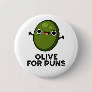 Oliven für Puns Niedliche Oliven Button