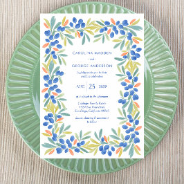 Oliven-Garland-Hochzeitseinladung Einladung