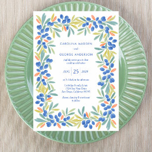 Oliven-Garland-Hochzeitseinladung Einladung