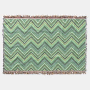 Oliven Green Zigzag Decke