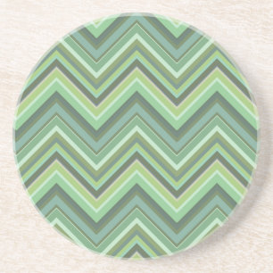 Oliven Green Zigzag Getränkeuntersetzer