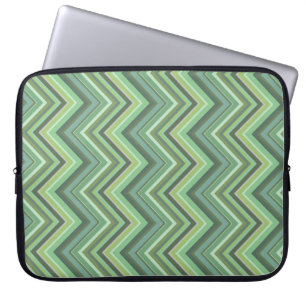 Oliven Green Zigzag Laptopschutzhülle