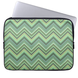 Oliven Green Zigzag Laptopschutzhülle