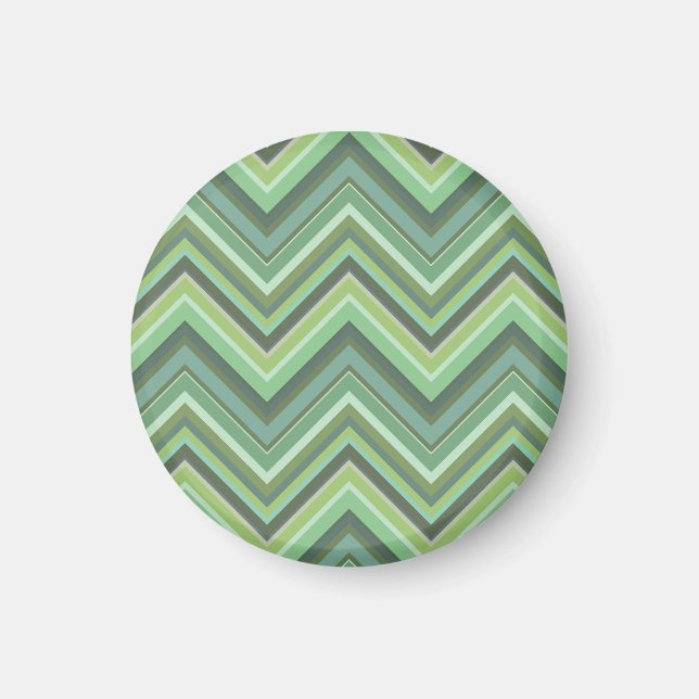 Oliven Green Zigzag Magnet (Vorne)