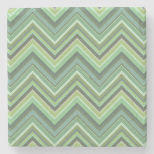 Oliven Green Zigzag Steinuntersetzer