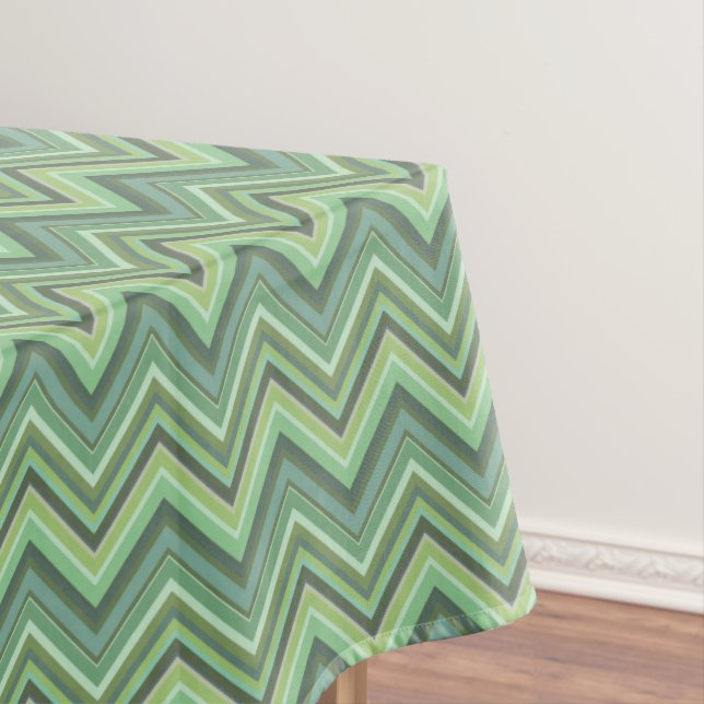 Oliven Green Zigzag Tischdecke (Beispiel)