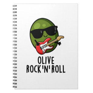Oliven-Rock-Roller Lustiger Oliven-Witz Notizblock
