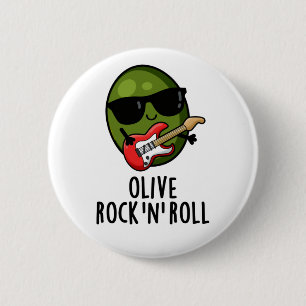 Oliven-Rock und Roll-Niedlicher Rocker-Oliven-Pupp Button