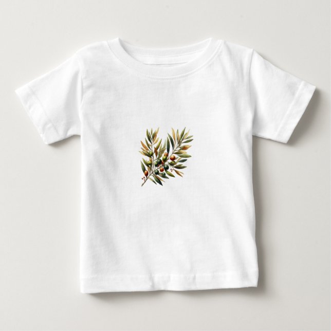 Oliven-Rose Baby T-shirt (Vorderseite)