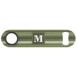 Oliven-Streifen in Monogramm Speed Flaschenöffner