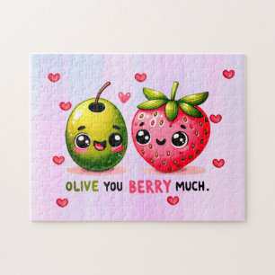 Oliven und Erdbeeren Puzzle