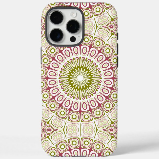 Oliven- und Rosen-Mandala-Muster Case-Mate iPhone Hülle (Rückseite)