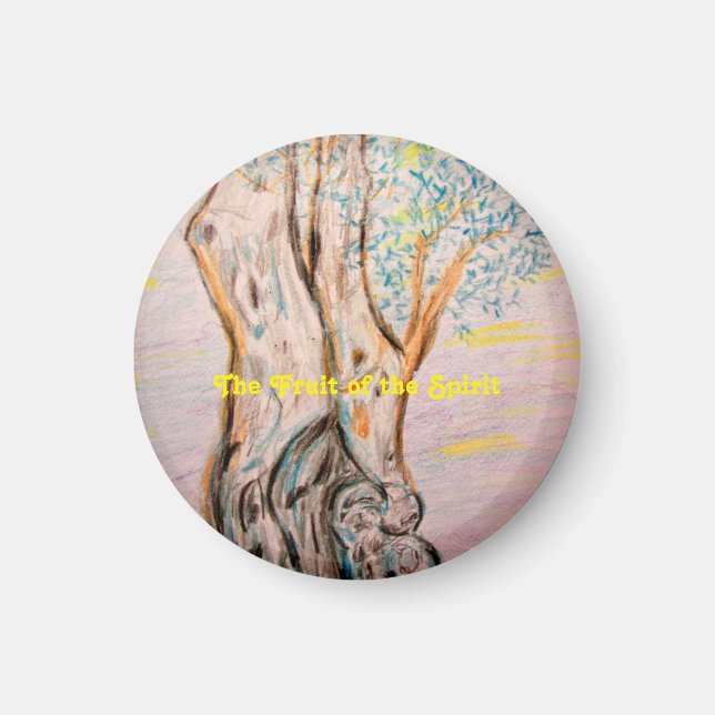 Olivenbaum die Frucht des Geistes Magnet (Vorne)