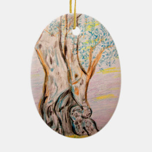 Olivenbaum Keramik Ornament