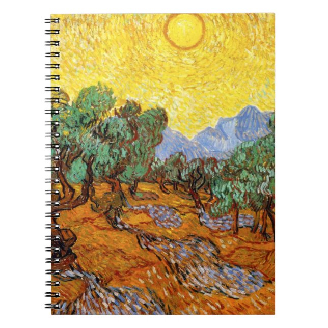 Olivenbaum-Notizbuch Van Gogh Notizblock (Vorderseite)