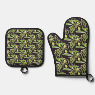 Olivenbaum Ofenhandschuh & Topflappen-Set